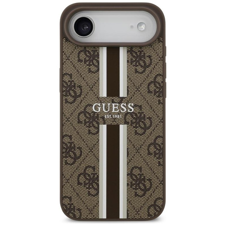 Guess 4G Printed Stripes MagSafe - Etui iPhone Air (brązowy)
