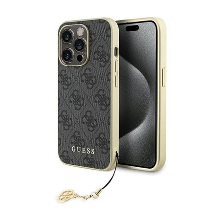 Guess 4G Charms Collection - Etui iPhone 15 Pro (szary)