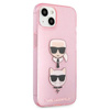 Karl Lagerfeld Glitter Karl & Choupette Head - Etui iPhone 13 (różowy)