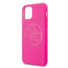 Guess Slilicon 4G Tone on Tone Logo - Etui iPhone 11 Pro Max (Fuchsia)