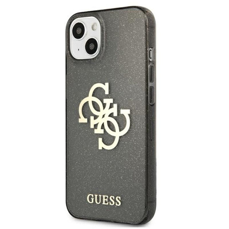 Guess Glitter 4G Big Logo - Etui iPhone 13 (czarny)
