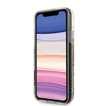 Guess Liquid Glitter Circle Logo - Etui iPhone 11 (Złoty)