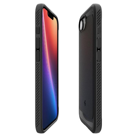 Spigen Rugged Armor Mag MagSafe - Etui do iPhone 16e (Matte Black)