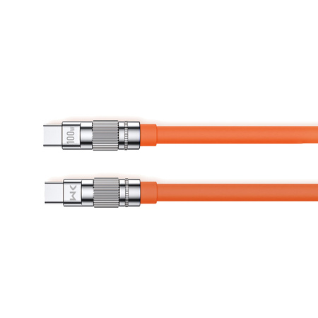 WEKOME WDC-188 Wingle Series - Kabel połączeniowy USB-C do USB-C 100W Fast Charging 1 m (Pomarańczowy)