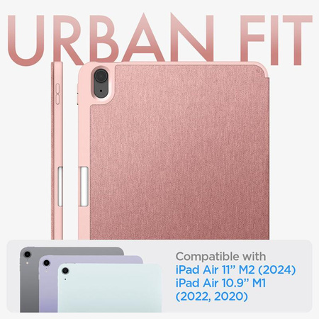 Spigen Urban Fit - Etui do iPad Air 11” M3 (2025) / M2 (2024) / iPad Air 10.9” (5-4 gen.) (2022-2020) (Rose Gold)