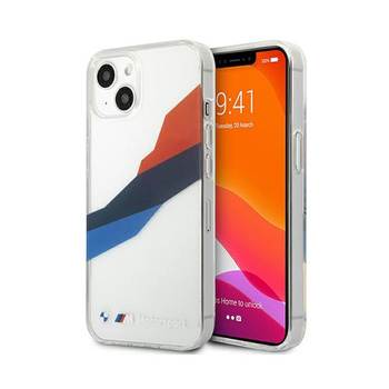 BMW Motorsport Tricolor - Etui iPhone 13 mini (przezroczysty)