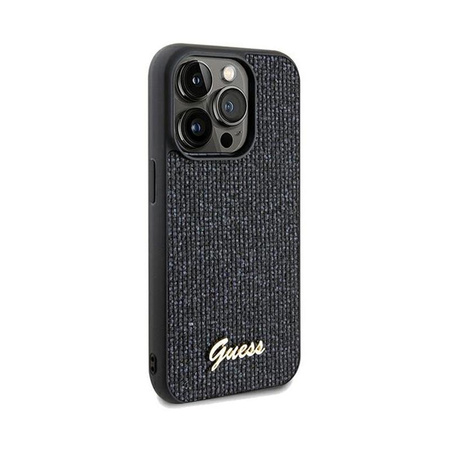 Guess Disco Metal Script - Etui iPhone 13 Pro Max (czarny)