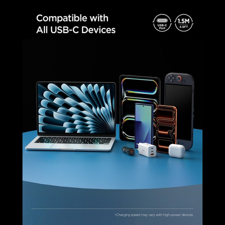 Spigen EB10010CC Essential - Kabel USB-C do USB-C PD 100W 1m (Czarny)