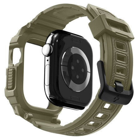 Spigen Rugged Armor Pro V2 – Pasek z obudową do Apple Watch 10 / 11 46 mm (Vintage Khaki)