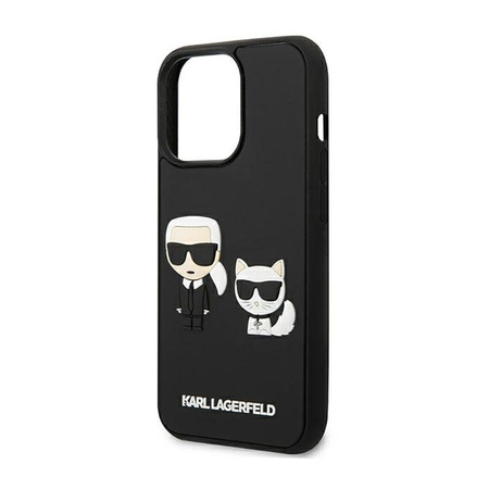 Karl Lagerfeld Ikonik 3D Karl & Choupette - Etui iPhone 13 Pro Max (czarny)