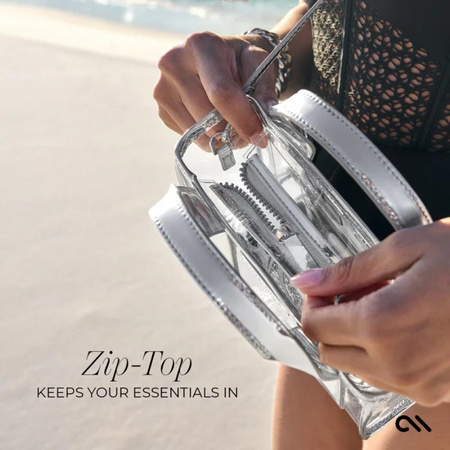 Case-Mate Micro Tote Bag - Wodoodporna torba na ramię (Silver Chrome/Clear)