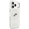 Karl Lagerfeld IML Glitter Karl & Choupette Heads Logo MagSafe - Etui iPhone 17 Pro Max (szary)