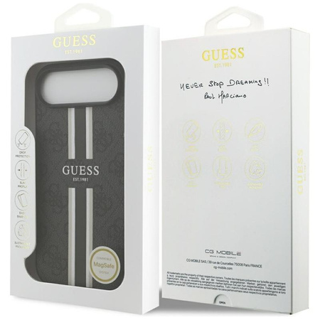 Guess 4G Printed Stripes MagSafe - Etui iPhone Air (czarny)