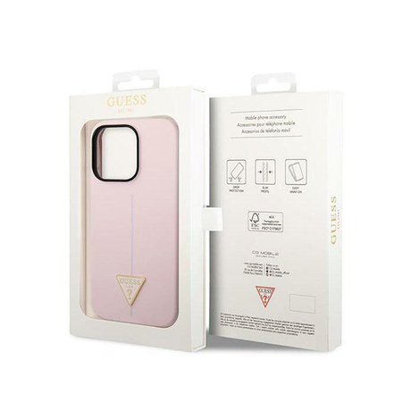 Guess Silicone Triangle Logo - Etui iPhone 14 Pro (fioletowy)