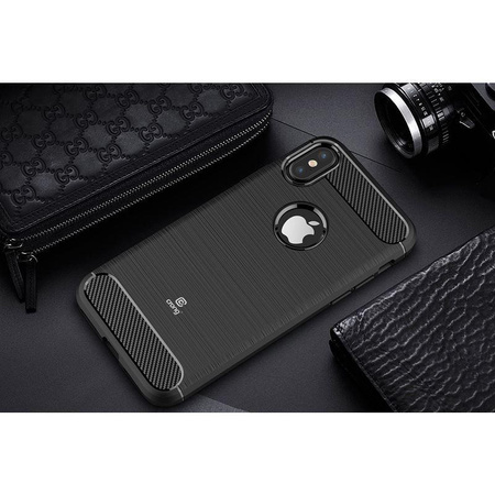 Crong Soft Armour Cover - Etui iPhone Xs / X (czarny)