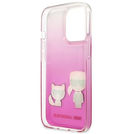Karl Lagerfeld Ikonik & Choupette - Etui iPhone 13 Pro (różowy)