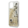 Karl Lagerfeld Glitter Liquid Floating Charms - Etui iPhone 12 / iPhone 12 Pro (Gold Floating Charms)