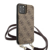 Guess 4G Crossbody - Etui z kieszeniami na karty i odpinaną smyczką iPhone 11 Pro (Brown)