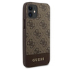 Guess 4G Bottom Stripe Collection - Etui iPhone 12 mini (brązowy)
