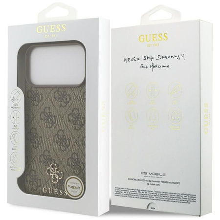 Guess 4G Small 4G and Classic MagSafe - Etui do iPhone 17 Pro Max (brązowy)