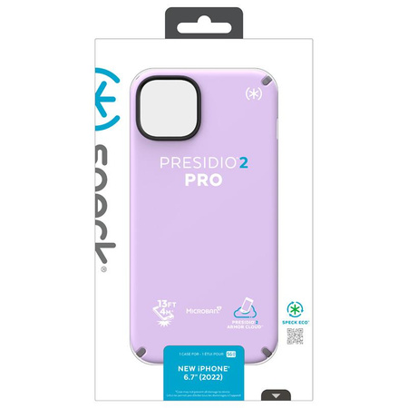 Speck Presidio2 Pro - Antybakteryjne etui iPhone 14 Plus (Spring Purple / Cloudygrey / White)