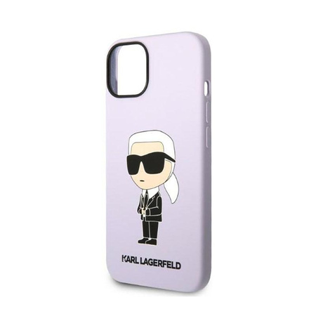 Karl Lagerfeld Silicone NFT Ikonik - Etui iPhone 14 Plus (fioletowy)