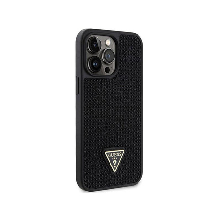 Guess Rhinestone Triangle - Etui iPhone 14 Pro Max (czarny)