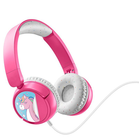 Cellularline Music Sound Play Patch - Słuchawki nauszne dla dzieci (różowy)