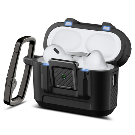 Spigen Lock Fit - Pancerne etui do Apple AirPods Pro 3 (Matte Black)