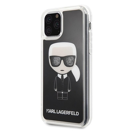 Karl Lagerfeld Iconic Glitter - Etui iPhone 11 Pro Max (Black)