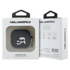 Karl Lagerfeld Silicone Karl & Choupette Head 3D - Etui AirPods 4 (czarny)