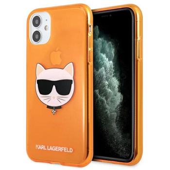 Karl Lagerfeld Choupette Head - Etui iPhone 11 (fluo pomarańczowy)