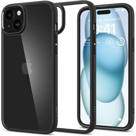 Spigen Ultra Hybrid - Etui do iPhone 15 (Matte Black)