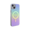 Guess IML Iridescent MagSafe - Etui iPhone 15 Plus (fioletowy)