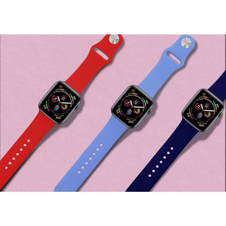 PURO ICON - Elastyczny pasek sportowy do Apple Watch 38/40/41 mm (S/M & M/L) (czarny)
