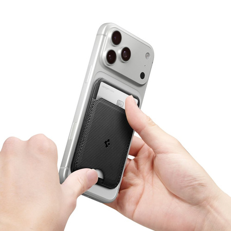 Spigen S314-3 Slim Fold Tripod MagSafe - Portfel magnetyczny z funkcją standu (Czarny)